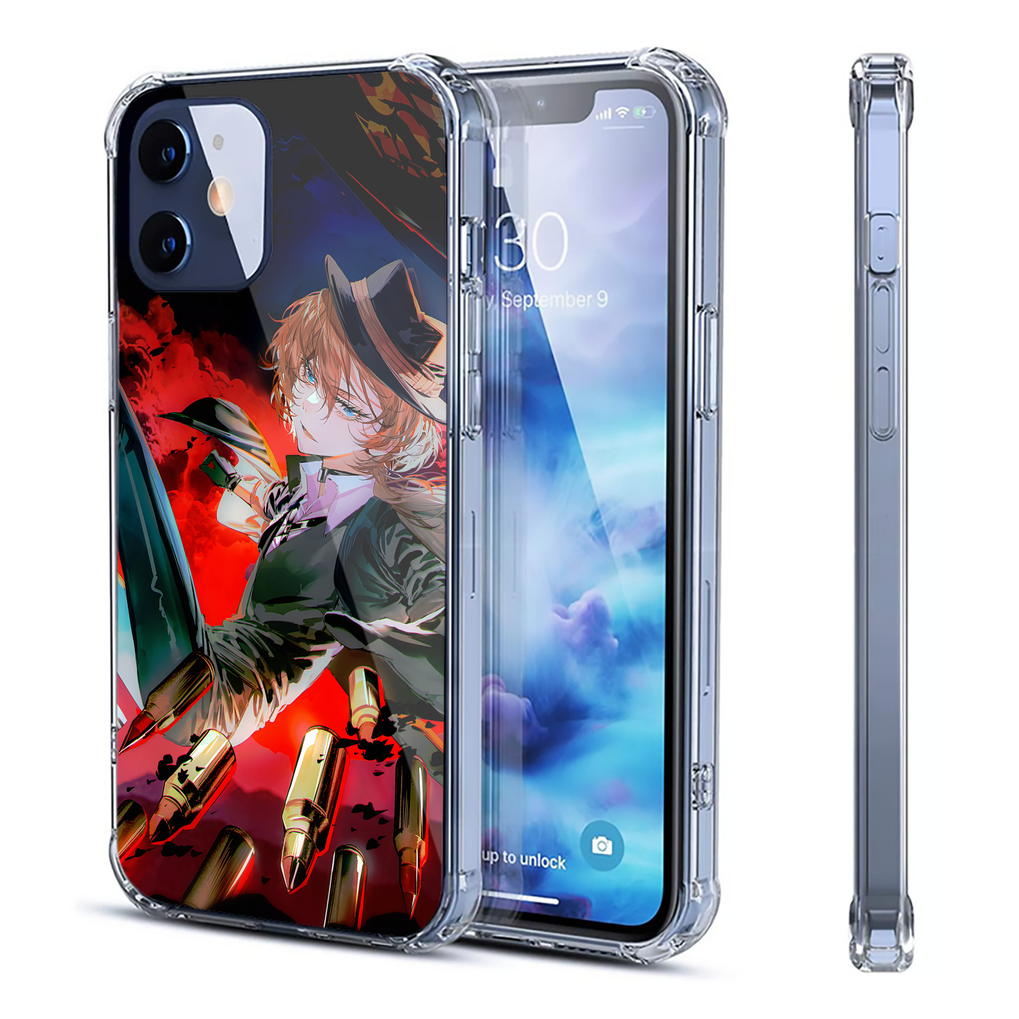 （画像用） 文豪ストレイドッグス Bungo Stray Dogs 【iPhone 12シリーズ対応】透明スマホケース（クリアソフトケース）